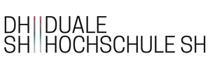 Logo der Dualen Hochschule Schleswig-Holstein mit schwarzer Schrift auf weißem Hintergrund.